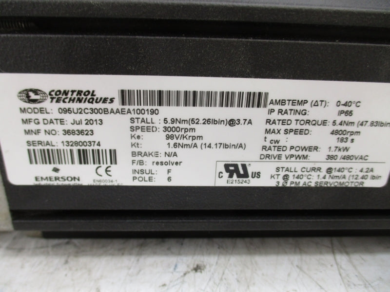 CONTROL TECHNIQUES 095U2C300BAAEA100190 380/480VAC 4.2A NSMP
