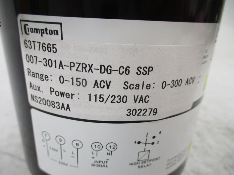 CROMPTON 007-301A-PZRX-DG-C6 115/230VAC NSMP