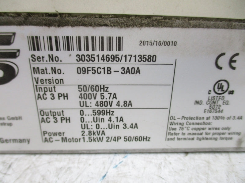 KEB 09F5C1B-3A0A 400V 5.7A NSNP