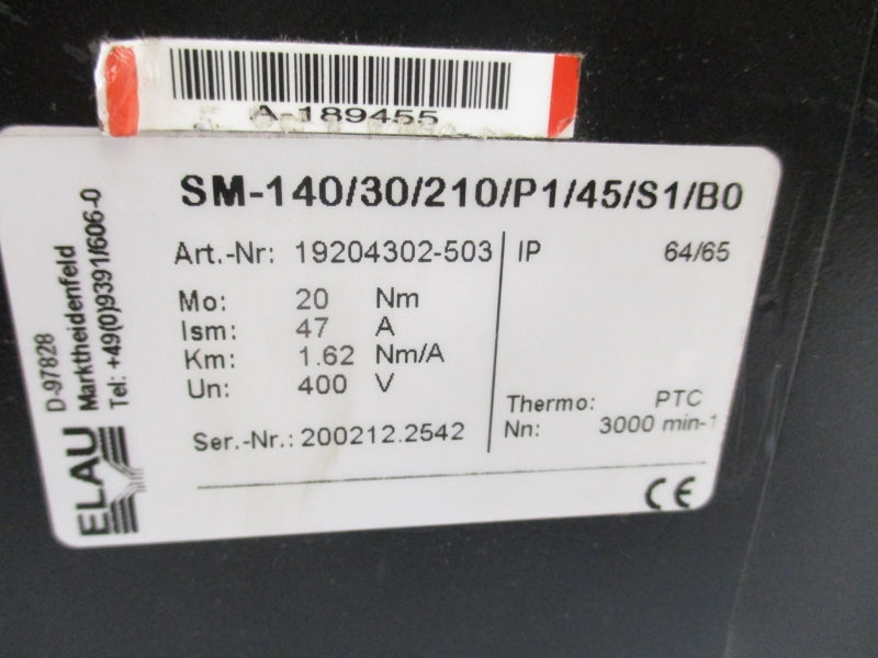 ELAU SM-140/30/210/P1/45/S1/B0 19204302-503 400V 47A UNMP