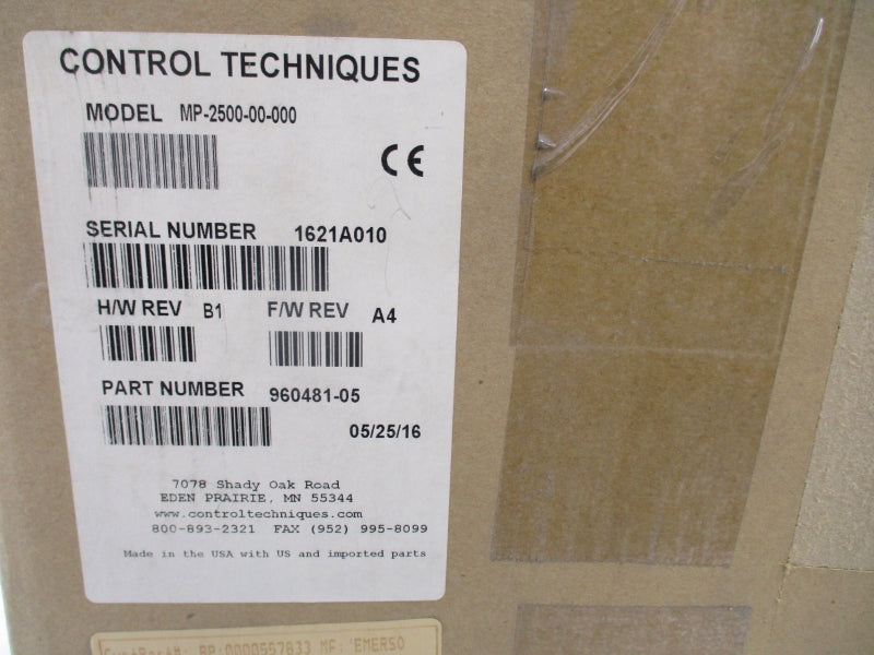 CONTROL TECHNIQUES MP2500-00-000 960481-05 480V NSMP
