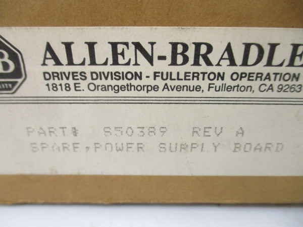 ALLEN BRADLEY S50389 REV. A NSMP