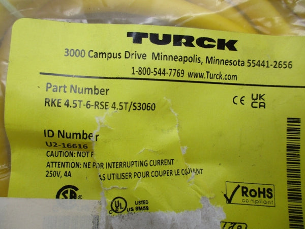 TURCK RKE4.5T-6-RSE4.5T/S3060 250V 4A NSMP