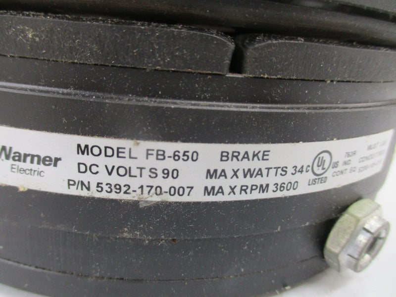 WARNER 5392-170-007 FB-650 90VDC NSMP