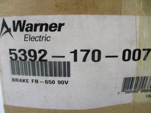 WARNER 5392-170-007 FB-650 90VDC NSMP