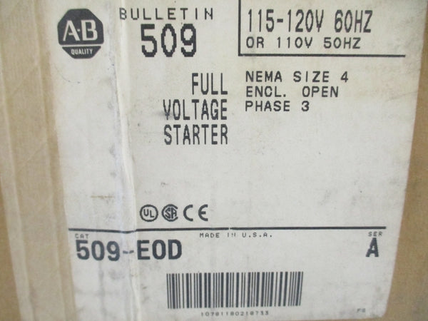 ALLEN BRADLEY 509-EOD SER. A 110/115-120V (BR/WH) NSFS
