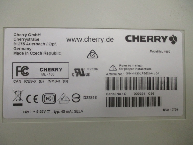 CHERRY ML4400 G84-4420LPBEU-0/04 NSMP