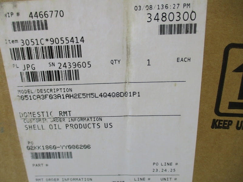 ROSEMOUNT 3051CA3F03A1AH2E5M5L4Q4Q8D01P1 9-32VDC 800PSI NSMP