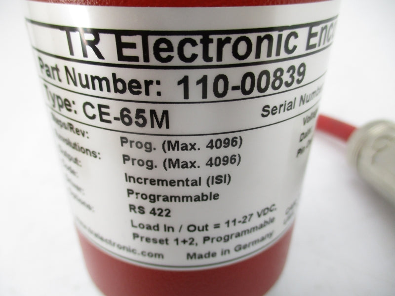 TR ELECTRONIC ENCODERS 110-00839 CE-65M 11-27VDC NSMP
