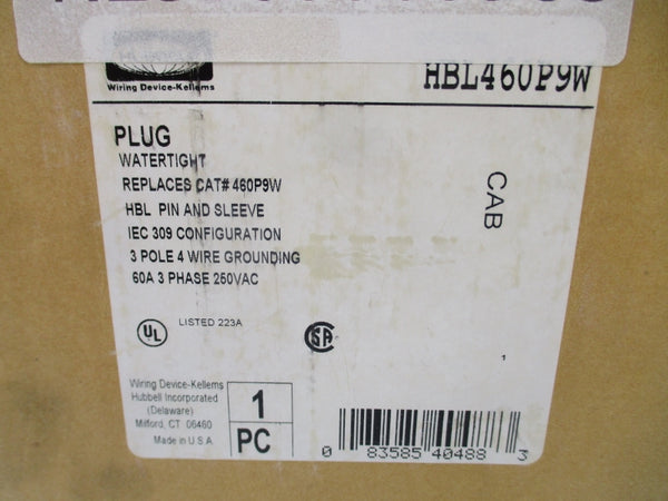 HUBBELL HBL460P9W 250VAC 60A NSMP