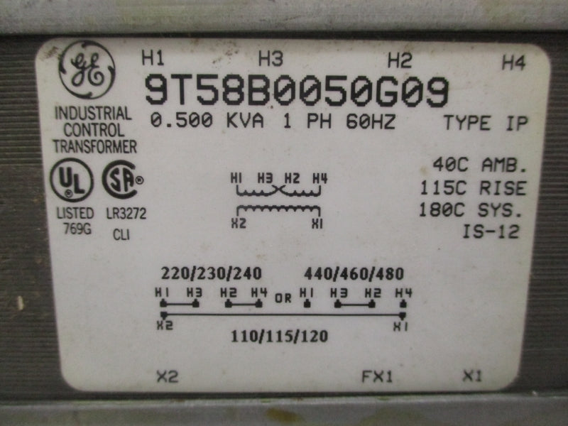 GENERAL ELECTRIC 9T58B0050G09 110/115/120V NSNP