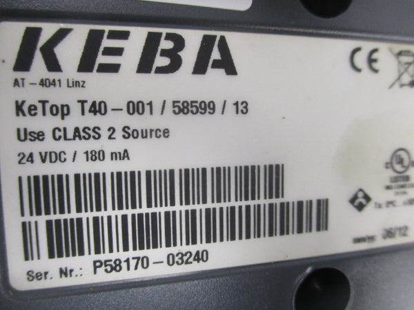 KEBA T40-001/58599/13 24VDC UNMP