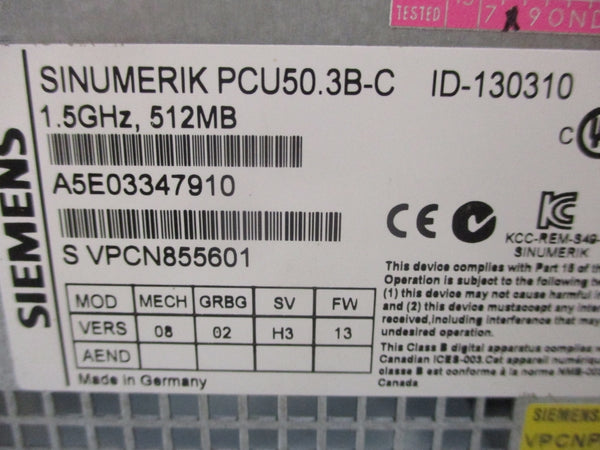 SIEMENS 6FC5210-0DF31-2AB0 24VDC 8.0A UNMP
