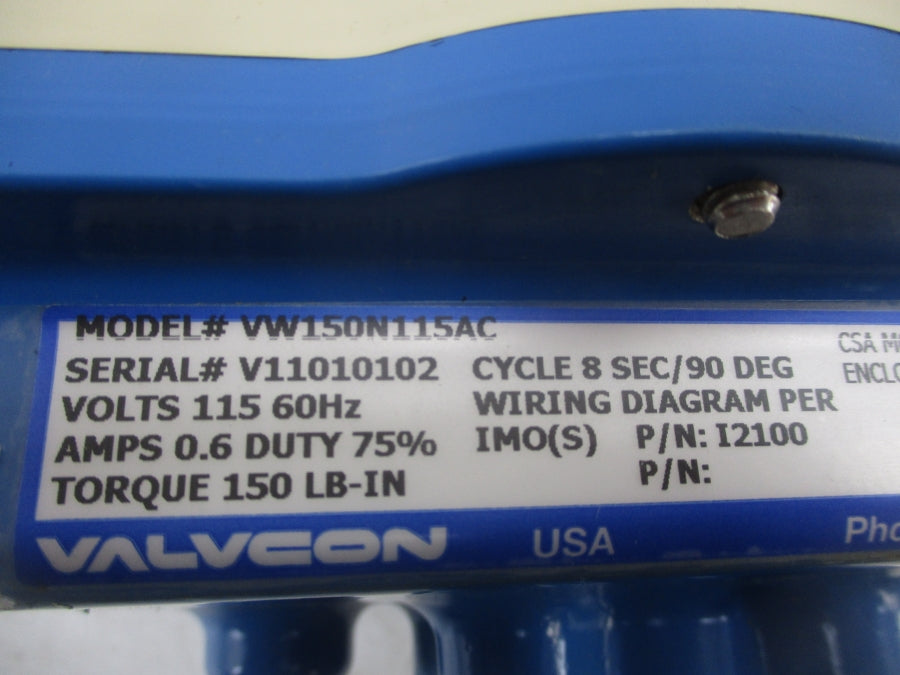 VALVCON VW150N115AC I2100 115V 6A NSNP
