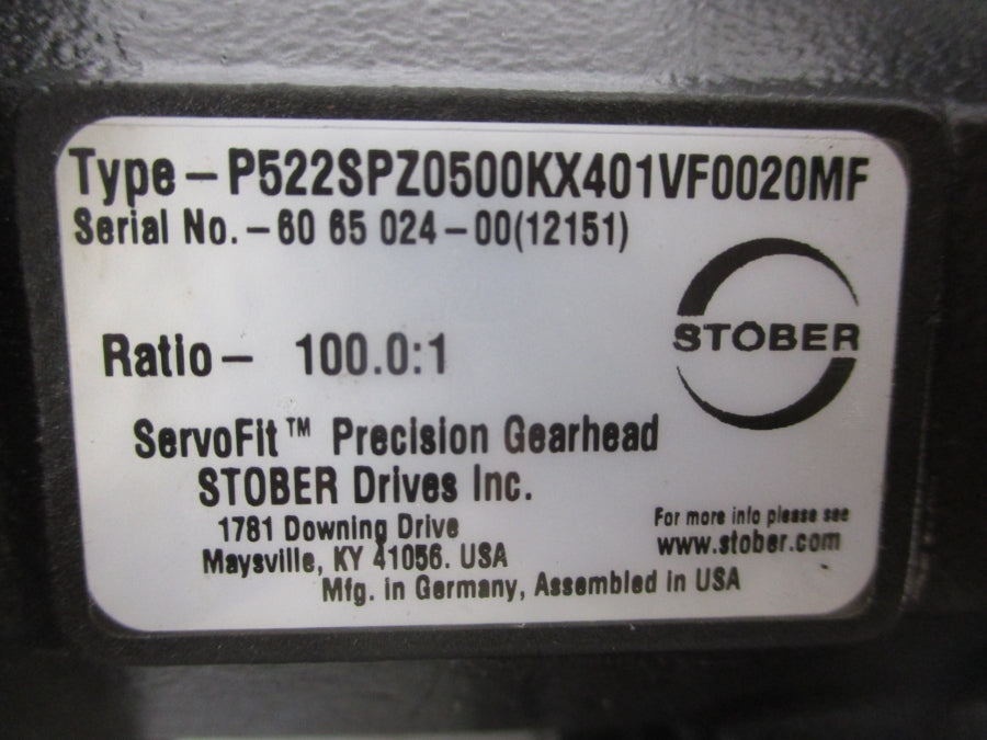 STOBER P522SPZ0500KX401VF0020MF UNMP