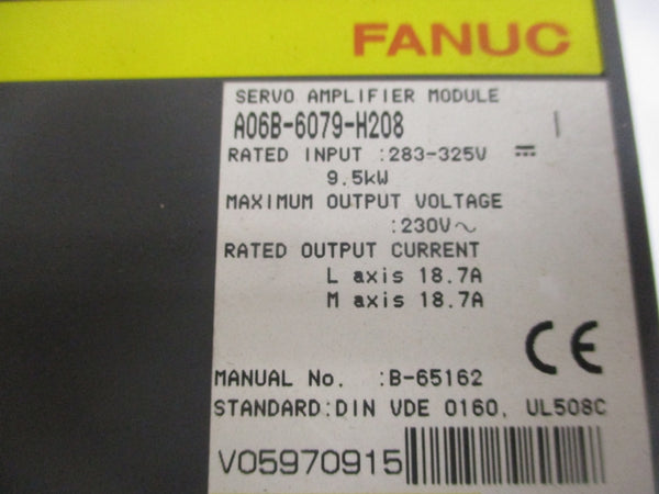 FANUC A06B-6079-H208 283-325V 18.7A (AS PICTURED) UNMP
