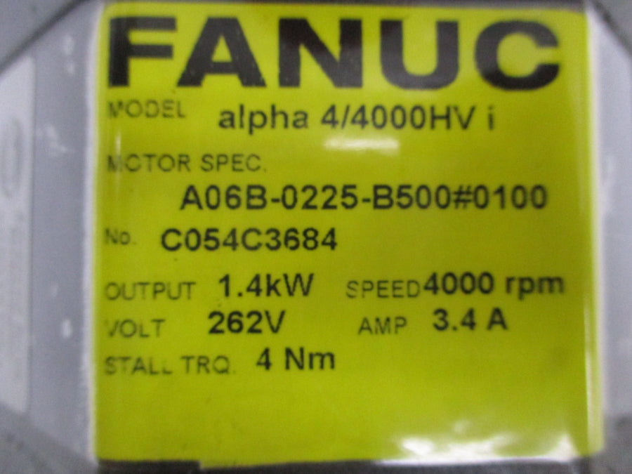 FANUC A06B-0225-B500#0100 262V 3.4A REMAN