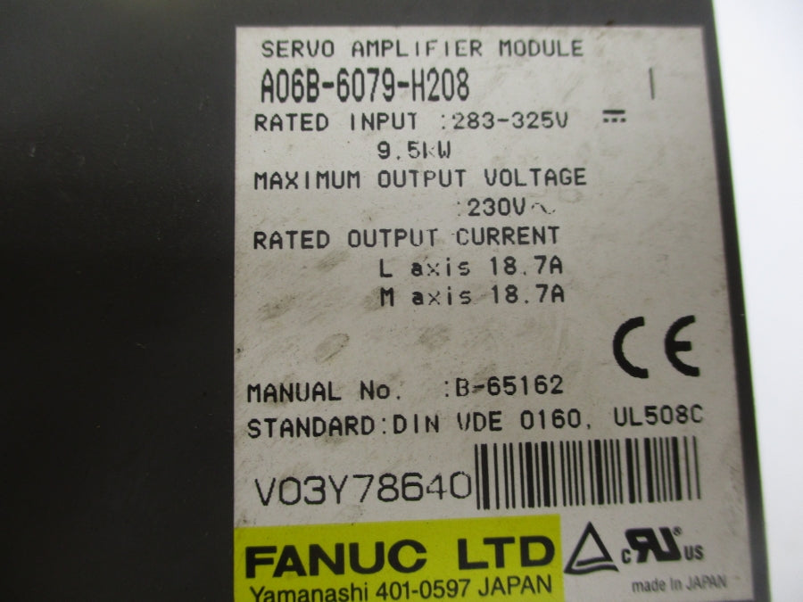 FANUC A06B-6079-H208 UNMP