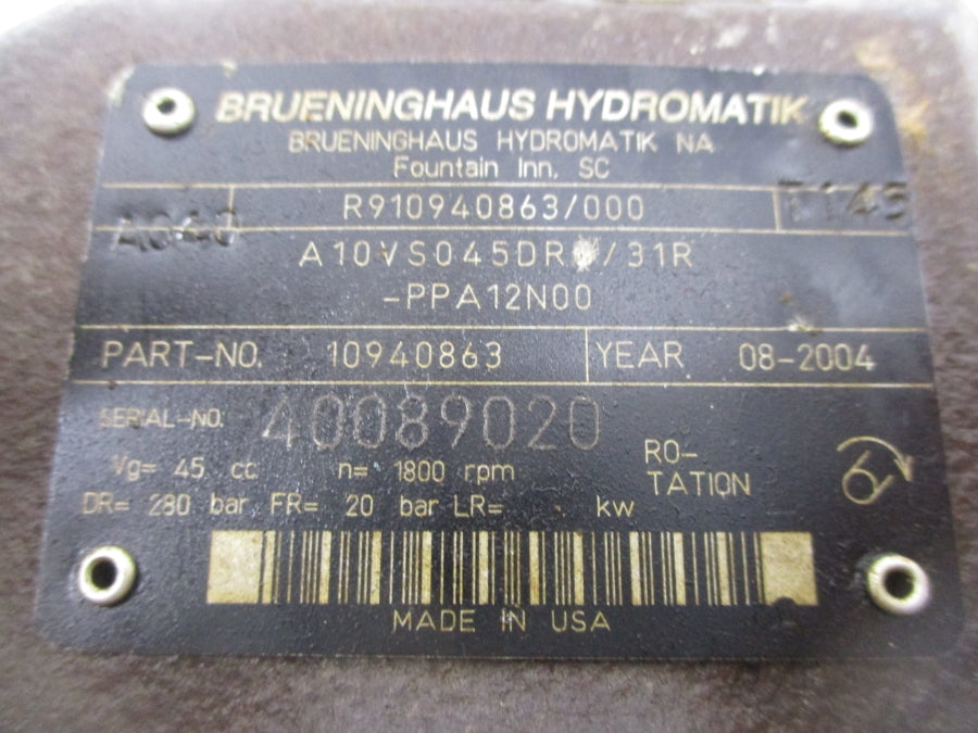 BRUENINGHAUS HYDROMATIK R910940863/000 UNMP