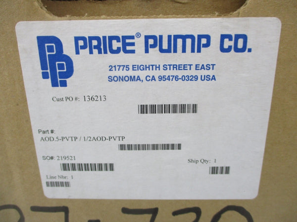 PRICE PUMP CO AOD.5-PVTP 1/2AOD-PVTP NSMP