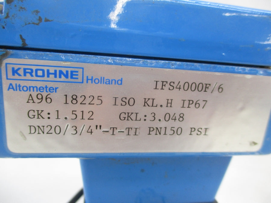 KROHNE IFS4000F/6 DN20/3/4"-T-TI 150PSI NSNP
