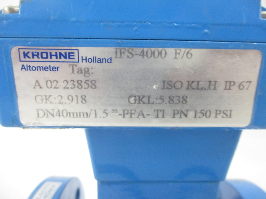 KHRONE IFS-4000 F/6 DN40MM/1.5 150PSI UNMP
