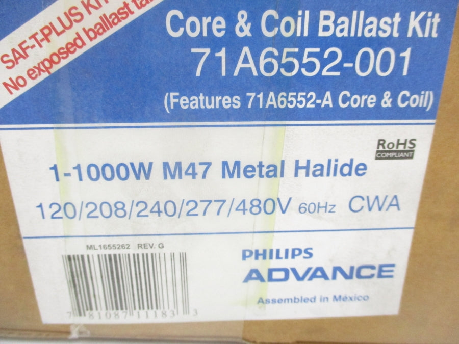 ADVANCE 71A6552-001 120-480V 9.2-2.4A REV. G (AS PICTURED) NSMP