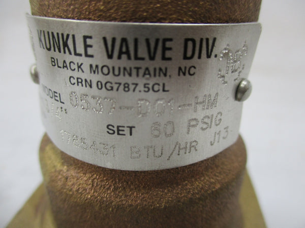 KUNKLE 0537-D01-HM-0060 60PSI 3/4" NSMP