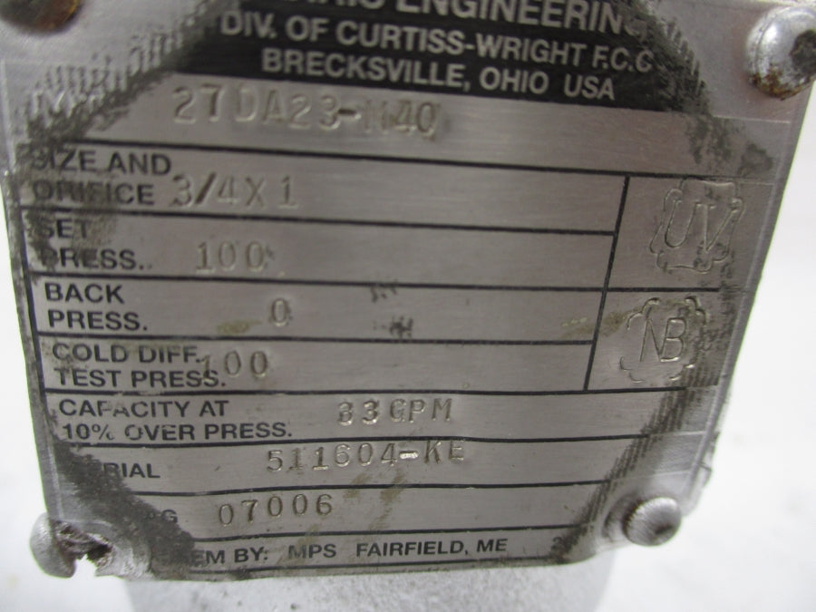 FARRIS 27DA23-M40 3/4" X 1" (AS PICTURED) NSNP
