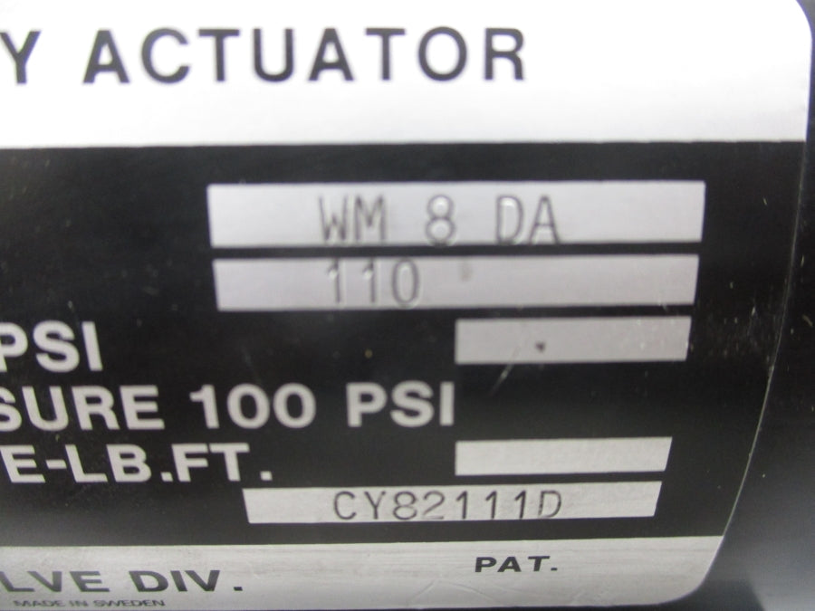 DURCO WM 8 DA 100PSI UNMP