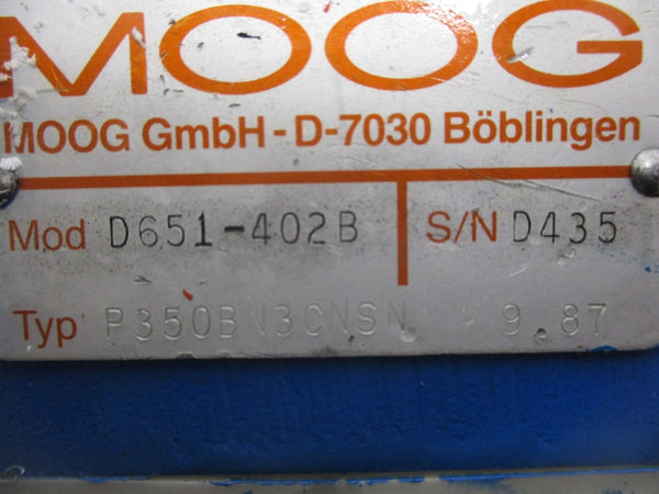 MOOG D651-402B P350BN3CNSN NSNP