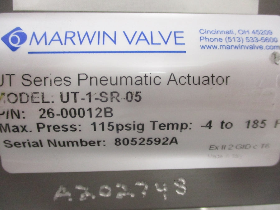 MARWIN UT-1-SR-05 26-00012B 115PSI UNMP