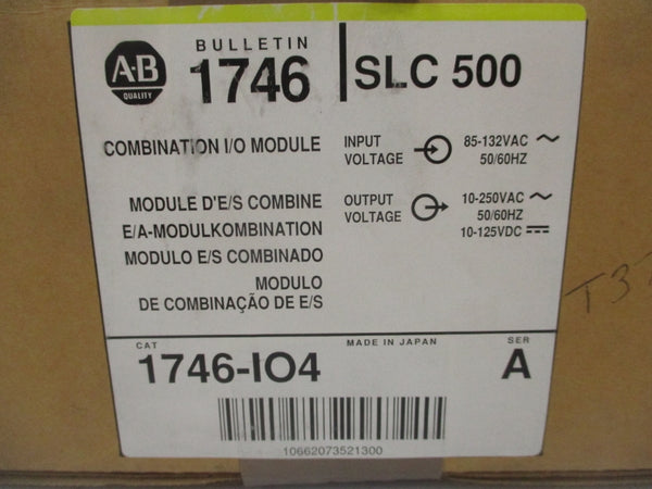 ALLEN BRADLEY 1746-IO4 SER. A 85-132VAC 15A NSMP
