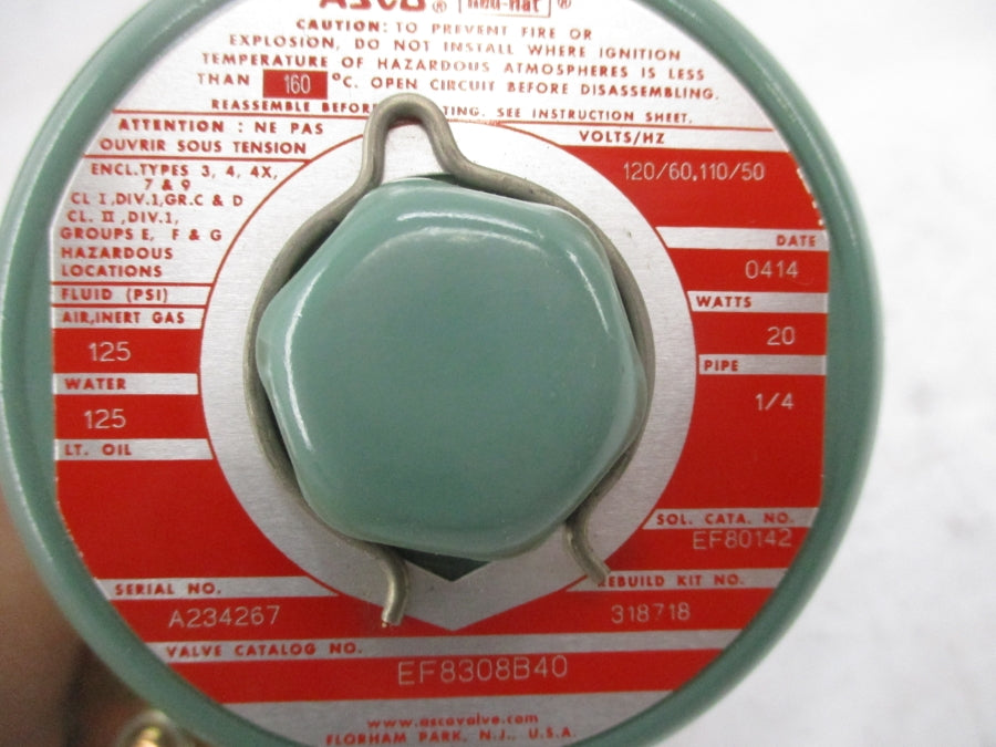 ASCO EF8308B40 110/120V 125PSI 1/4"  NSMP