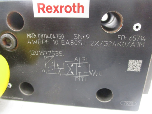 REXROTH 0811404750 4WRPE 10 EA80SJ-2X/G24K0/A1M NSNP