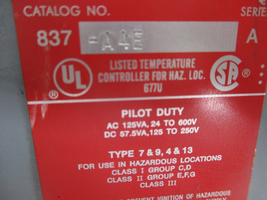 ALLEN BRADLEY 837-A4E SER. A 125-600V  NSMP