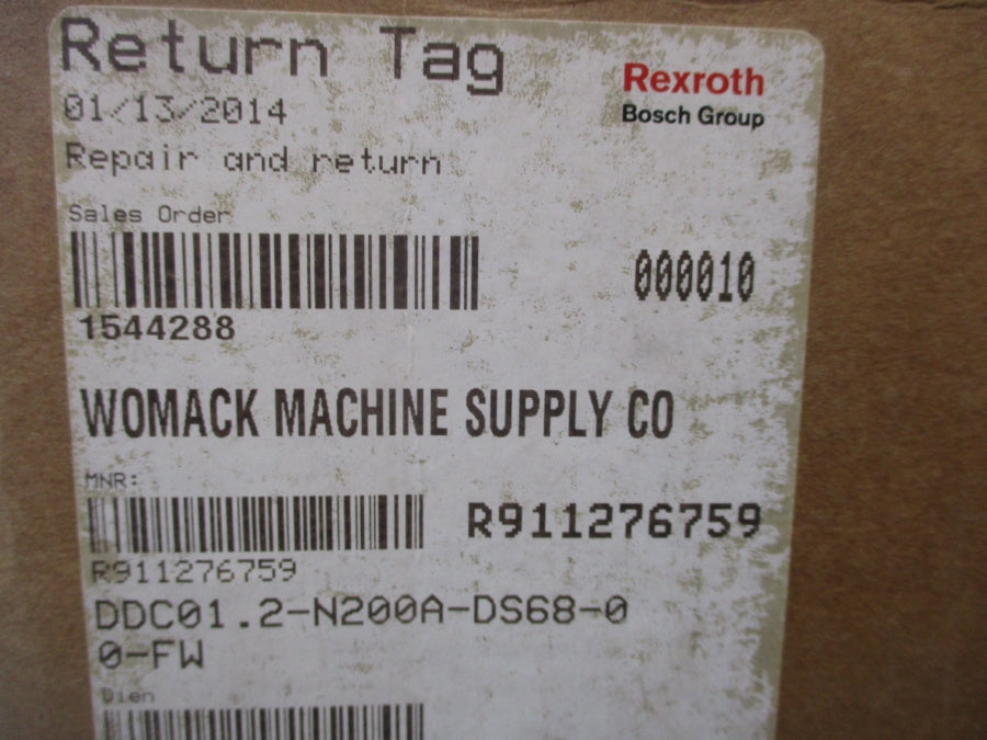 REXROTH DDC01.2-N200A-DS68-00-FW REMAN
