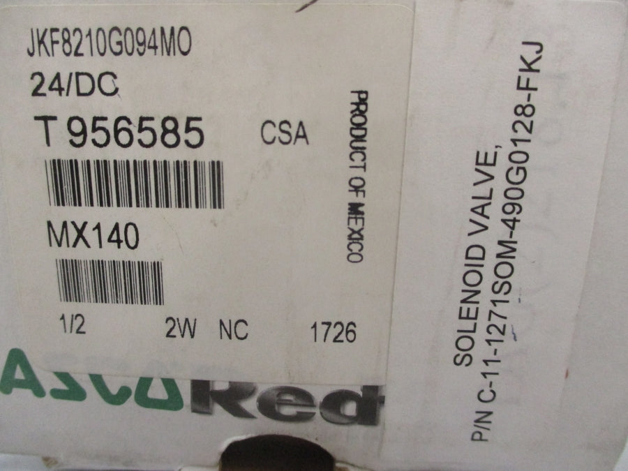 ASCO JKF8210G094MO 24VDC 40PSI 1/2" NSMP