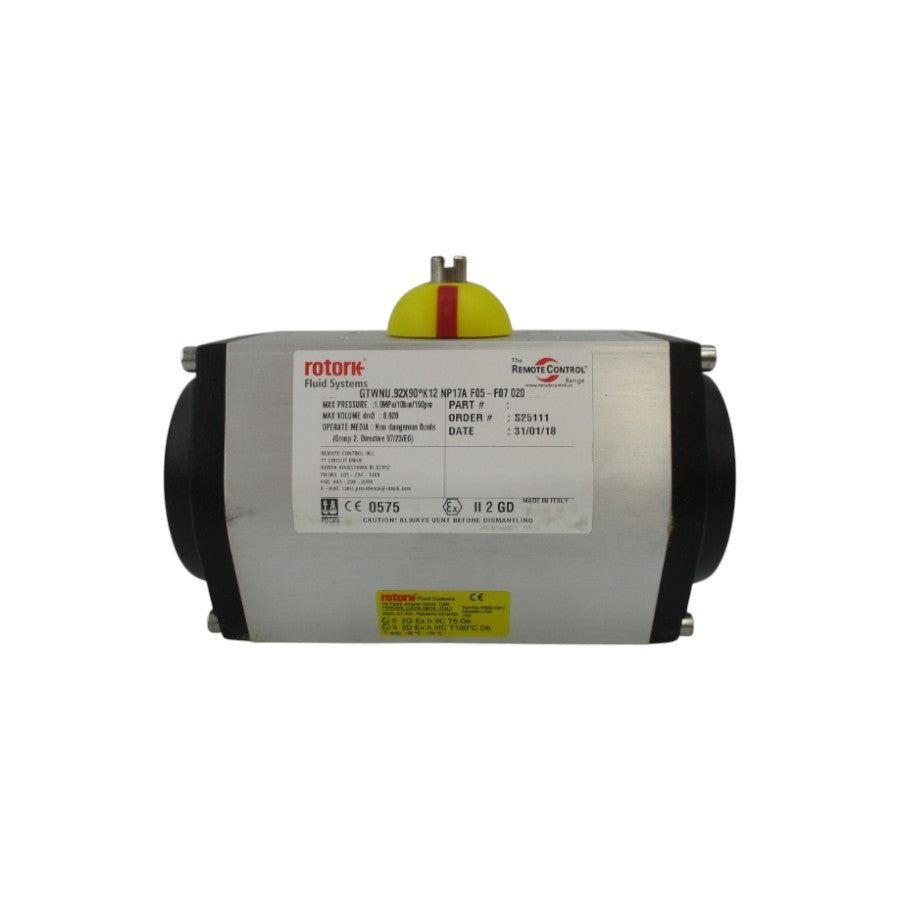 ROTORK GTWNU.92X90-K12 NP17A F05-F07 020 150PSI NSNP