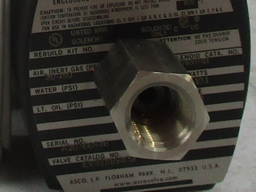 ASCO EV8551G409 110/120V 30-150PSI NSMP