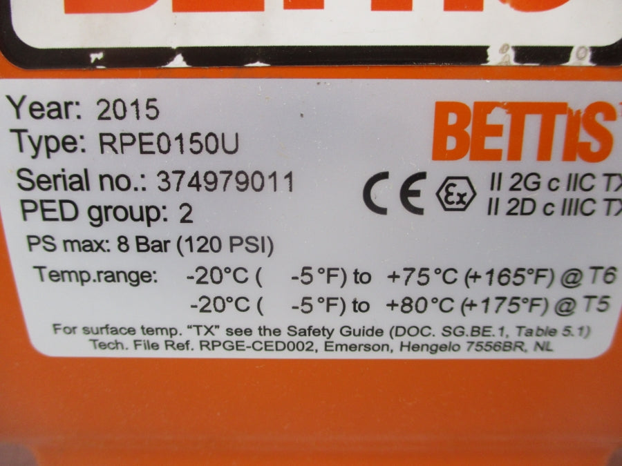 BETTIS RPE0150U 120PSI NSNP