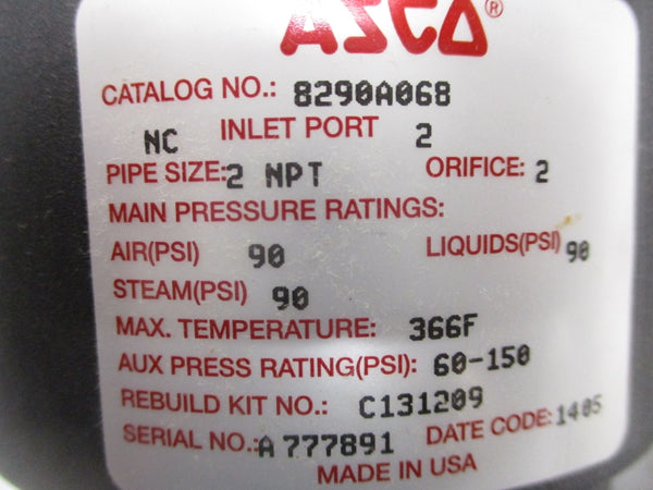 ASCO 8290A068 90PSI 2" NSMP