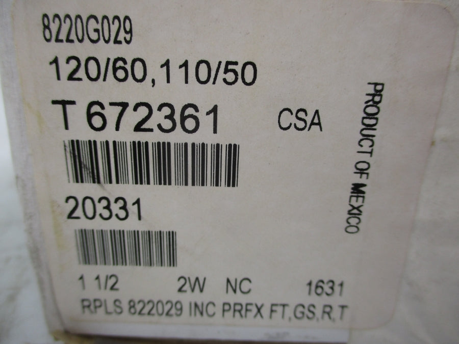 ASCO 8220G029 110/120V 5-150PSI 1-1/2" NSMP