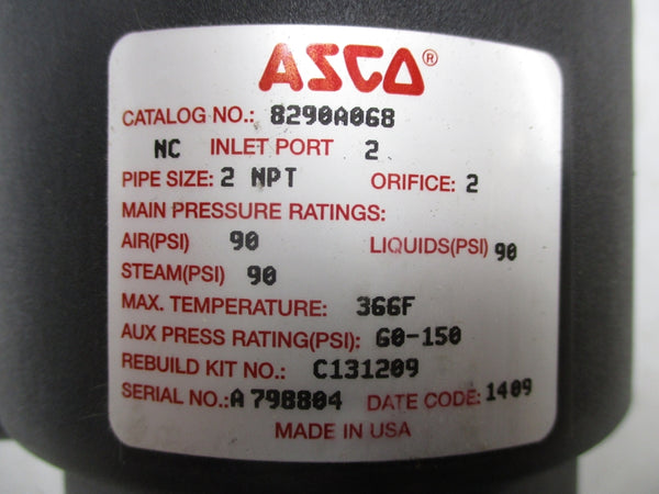 ASCO 8290A068 90PSI 2" NSNP