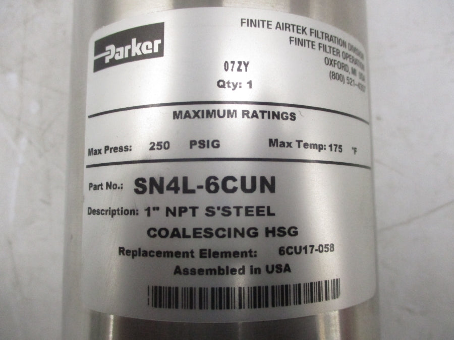 PARKER SN4L-6CUN 250PSI 1" NSNP