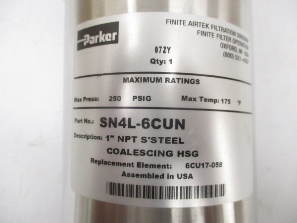 PARKER SN4L-6CUN 250PSI 1" NSMP