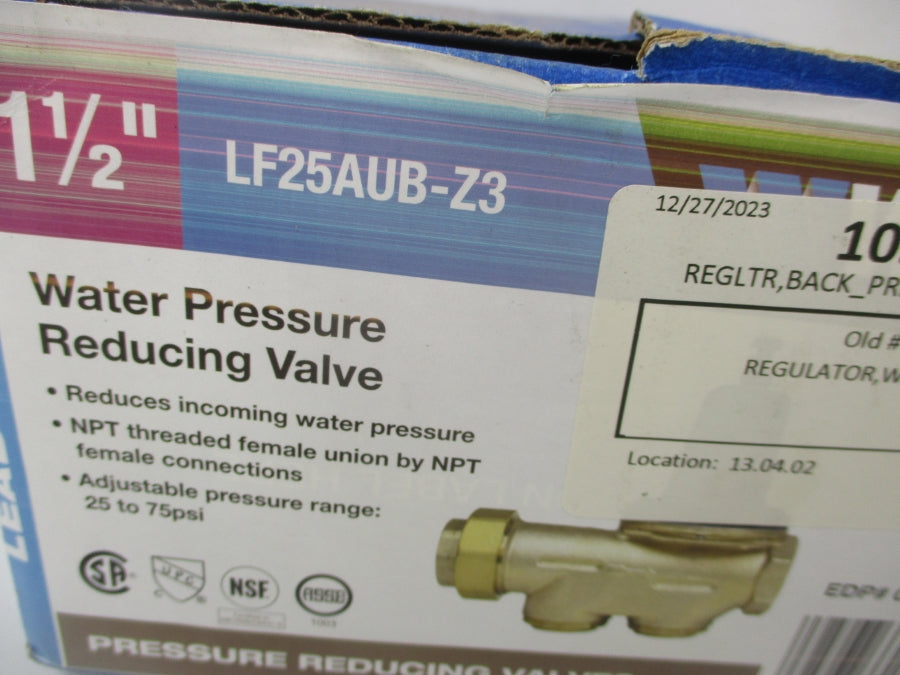 WATTS LF25AUB-Z3 50PSI 1-1/2" NSMP