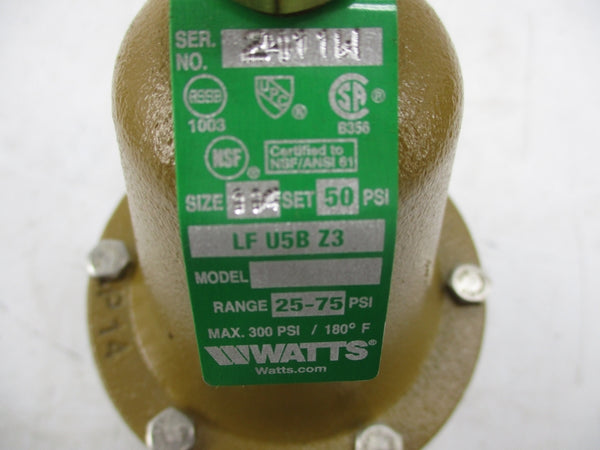 WATTS LFU5B-Z3 50PSI 1-1/4" NSMP