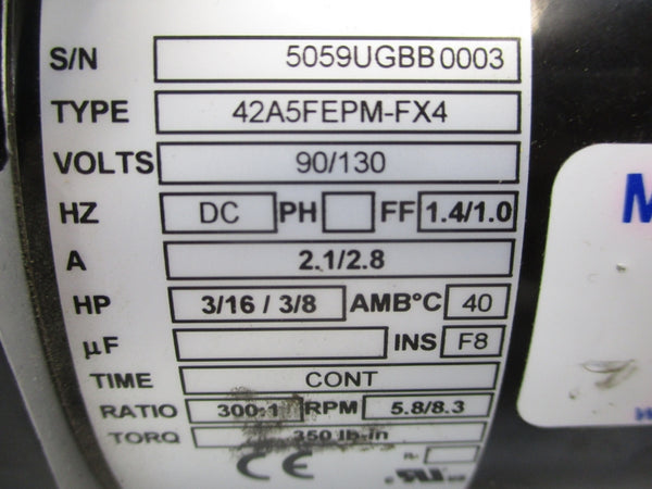 BODINE 42A5FEPM-FX4 90/130V 2.1/2.8A NSNP