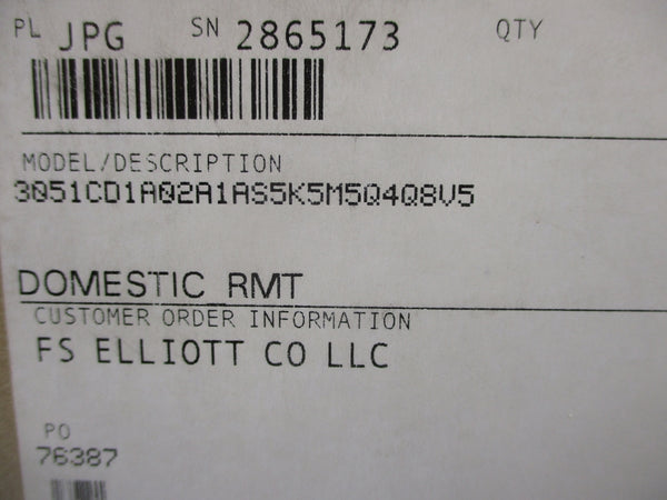 ROSEMOUNT 3051CD1A02A1AS5K5M5Q4Q8V5 10.5-30VDC NSMP